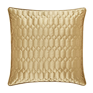 J.Queen New York Satinique Gold 20" Square Throw Pillow, , rollover