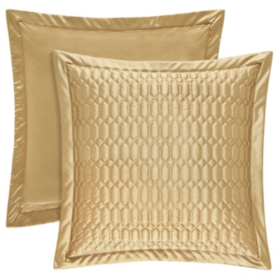 J.Queen New York Satinique Gold Square Euro Sham, , rollover
