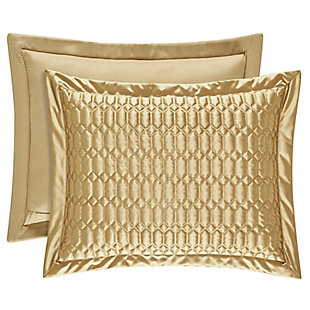J.Queen New York Satinique Gold Standard Euro Sham, Gold, large