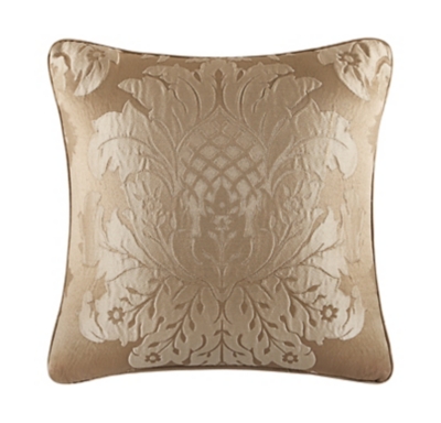 Five Queens Court Colonial 18" Square Throw Pillow, Gold, large