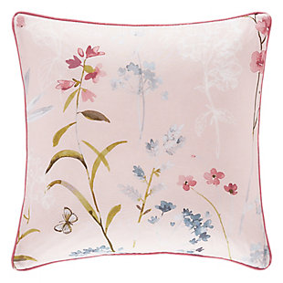 Floral 18" Square Throw Pillow, , large