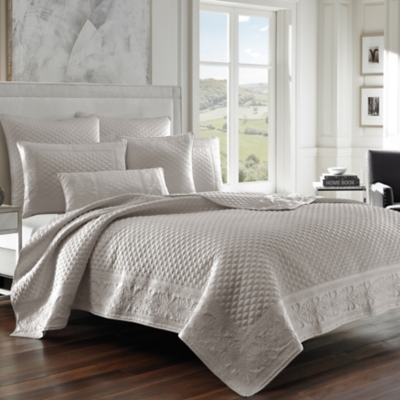 Quilted Full/Queen Coverlet, Silver, large