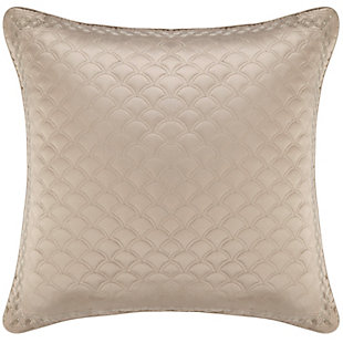 Quilted 20" Square Throw Pillow, Taupe, rollover