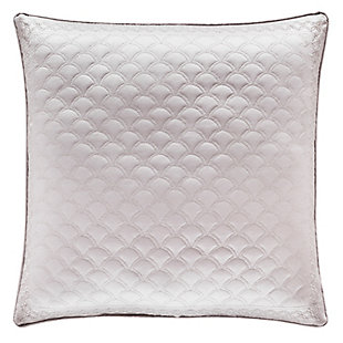 Add some luxury to your bedroom with this updated decorative pillow. A matte satin captures the light in any bedroom. Detailed with an elegant foulard and damask embroidery, this piece elevates your space to something special.Made of 100% polyester | Plush polyfill | 20” square | Dry clean only | Imported