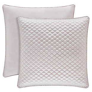 Quilted Square Euro Sham, Pearl, large