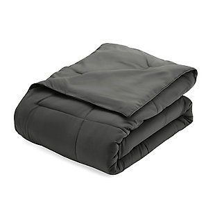 Microfiber King/California King Premium Down Alternative Comforter, Charcoal, rollover