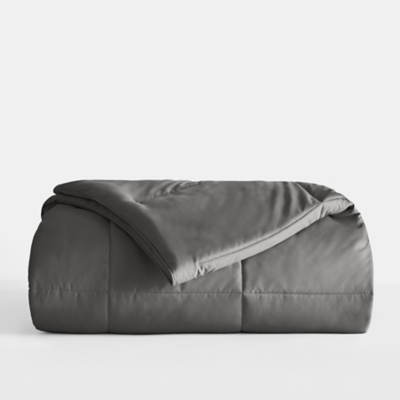 Microfiber Full/Queen Premium Down Alternative Comforter, Charcoal, rollover