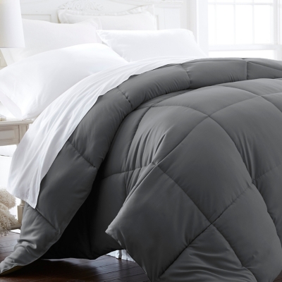 Microfiber Full/Queen Premium Down Alternative Comforter, Charcoal, large