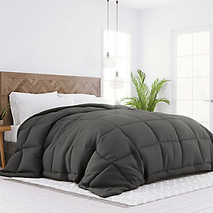 Microfiber Full/Queen Premium Down Alternative Comforter, Charcoal, large