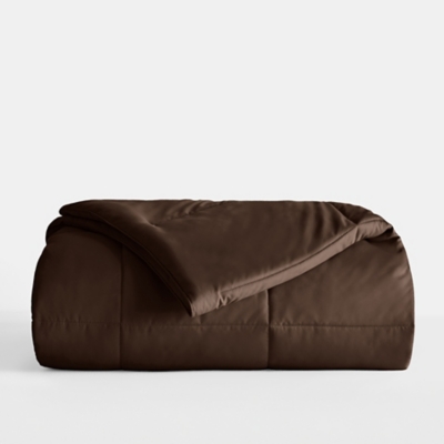 Microfiber Twin/Twin XL Premium Down Alternative Comforter, Chocolate, rollover