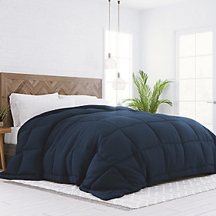 Microfiber Twin/Twin XL Premium Down Alternative Comforter, Navy, large
