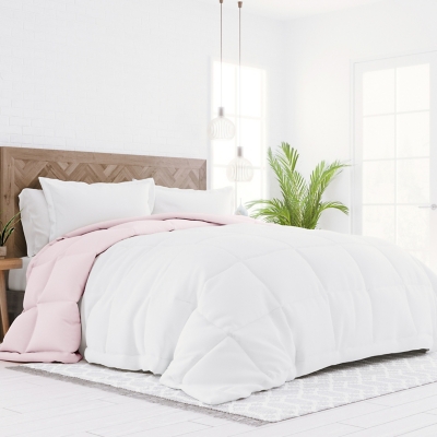 Reversible King/California King Down Alternative Comforter, Blush/White