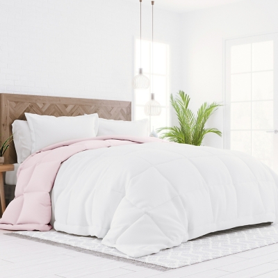 Reversible Full/Queen Premium Down Alternative Comforter, Blush/White, large
