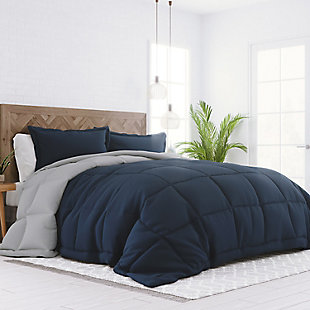 Reversible Twin/Twin XL Down Alternative Comforter, Blue, large