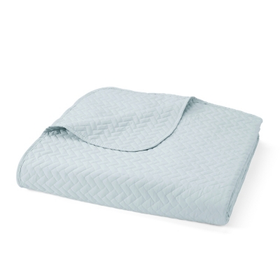 Herring Patterned 3-Piece King/California King Quilted Coverlet Set, Pale Blue, large