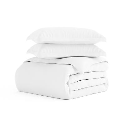 Three Piece King/California King Duvet Cover Set, White, large