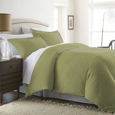 Three Piece Full/Queen Duvet Cover Set, Sage, large