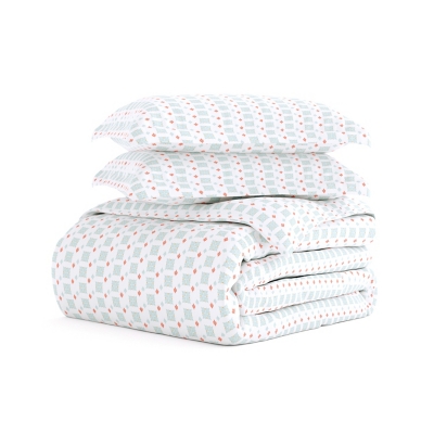 Microfiber 3-Piece King/California King Duvet Cover Set, Aqua, rollover