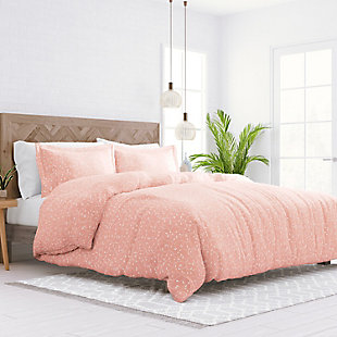Flower Bud Patterned 3-Piece Twin/Twin XL Duvet Cover Set, Pink, large