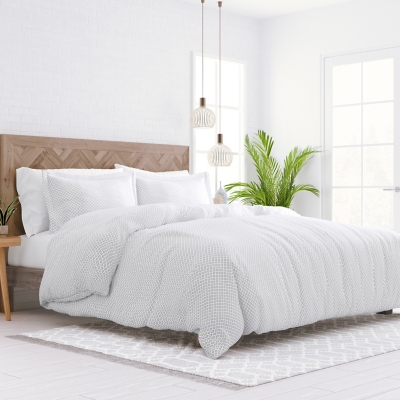 Microfiber 3-Piece Twin/Twin XL Duvet Cover Set, Gray, large