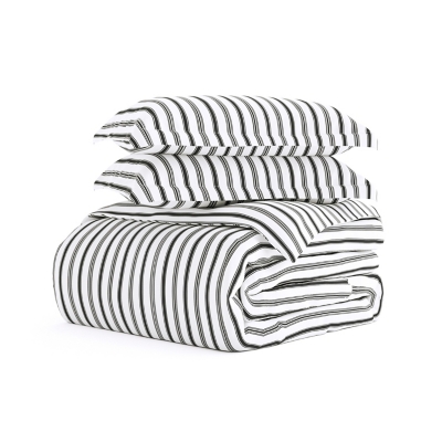 Microfiber 3-Piece Twin/Twin XL Duvet Cover Set, Gray, rollover
