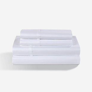 The Bedgear® Hyper-Cotton™ sheet set blends performance and eco-friendly fibers to create a soft hand feel with lasting durability and increased airflow. Hyper-Cotton sheets have a quick dry technology that provides fast evaporation of moisture. What's more, they provide 4x the airflow to your bed compared to traditional cotton sheets, allowing your body to achieve optimal temperature regulation. The seamless fitted sheet creates a smooth sleep surface while the Powerband® ensures the most secure fit and grip on your mattress. As an added plus, these sheets work great with adjustable bases.Set includes fitted sheet, flat sheet and 2 pillowcases | Made of 60% cotton and 40% rayon | Enhanced airflow | Hypoallergenic | Touchably soft and wrinkle resistant | Machine washable | Made in USA of imported materials
