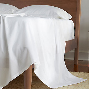 The Bedgear® Hyper-Cotton™ sheet set blends performance and eco-friendly fibers to create a soft hand feel with lasting durability and increased airflow. Hyper-Cotton sheets have a quick dry technology that provides fast evaporation of moisture. What's more, they provide 4x the airflow to your bed compared to traditional cotton sheets, allowing your body to achieve optimal temperature regulation. The seamless fitted sheet creates a smooth sleep surface while the Powerband® ensures the most secure fit and grip on your mattress. As an added plus, these sheets work great with adjustable bases.Set includes 2 fitted sheets, flat sheet and 2 pillowcases | Made of 60% cotton and 40% rayon | Enhanced airflow | Hypoallergenic | Touchably soft and wrinkle resistant | Machine washable | Made in USA of imported materials