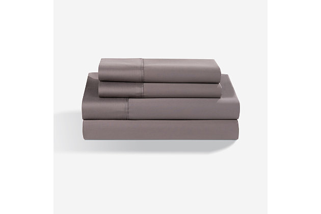 The Bedgear® Hyper-Cotton™ sheet set blends performance and eco-friendly fibers to create a soft hand feel with lasting durability and increased airflow. Hyper-Cotton sheets have a quick dry technology that provides fast evaporation of moisture. What's more, they provide 4x the airflow to your bed compared to traditional cotton sheets, allowing your body to achieve optimal temperature regulation. The seamless fitted sheet creates a smooth sleep surface while the Powerband® ensures the most secure fit and grip on your mattress. As an added plus, these sheets work great with adjustable bases.Set includes fitted sheet, flat sheet and 1 pillowcase | Made of 60% cotton and 40% rayon | Enhanced airflow | Hypoallergenic | Touchably soft and wrinkle resistant | Machine washable | Made in USA of imported materials