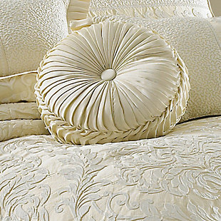J.Queen New York Marquis Tufted RoundDecorative Throw Pillow, , rollover