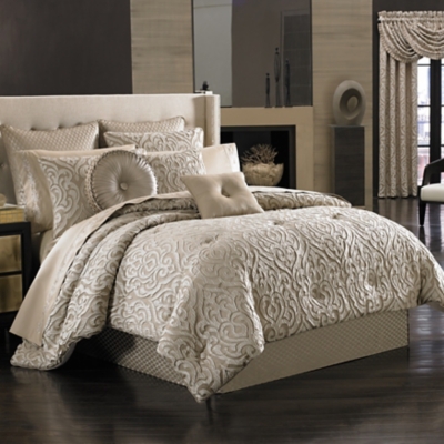 J.Queen New York Astoria 4 Piece Piece Comforter Set, Sand, large