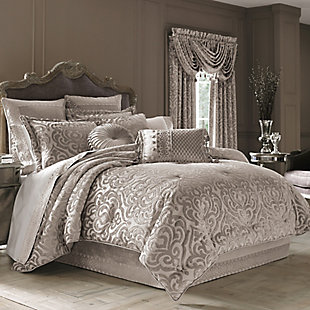 J.Queen New York Sicily Pearl 4 Piece Piece Comforter Set, Pearl, large