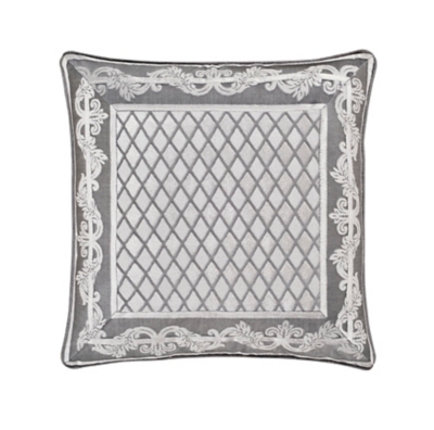 J.Queen New York Bel Air 20" SquareDecorative Throw Pillow, Silver, large