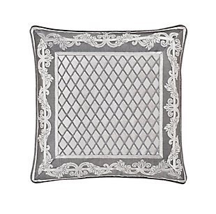 J.Queen New York Bel Air 20" SquareDecorative Throw Pillow, Silver, rollover