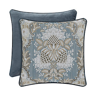 J.Queen New York Crystal Palace French Blue 18" SquareDecorative Throw Pillow, , large