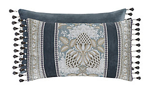 J.Queen New York Crystal Palace French Blue BoudoirDecorative Throw Pillow, , large