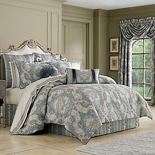 J.Queen New York Crystal Palace French 4 Piece Piece Comforter Set, French Blue, large
