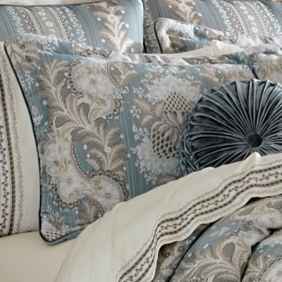 J Queen New York Crystal Palace French Blue Queen 4 Piece Comforter Set Ashley Furniture Homestore