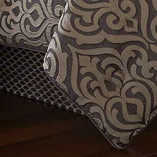 J.Queen New York Astoria Mink 4 Piece Piece Comforter Set, Mink, rollover