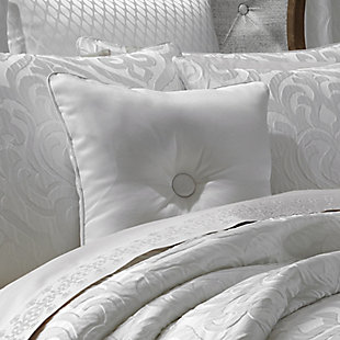J.Queen New York Astoria White 16" Squaredecorative Throw Pillow, , rollover