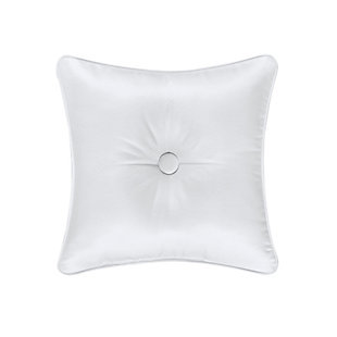 J.Queen New York Astoria White 16" Squaredecorative Throw Pillow, , large