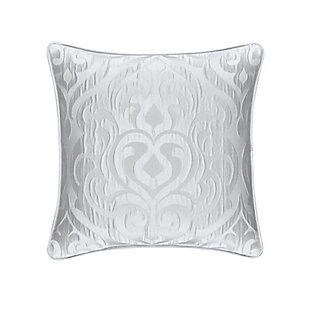 J.Queen New York Astoria White 18" SquareDecorative Throw Pillow, , rollover