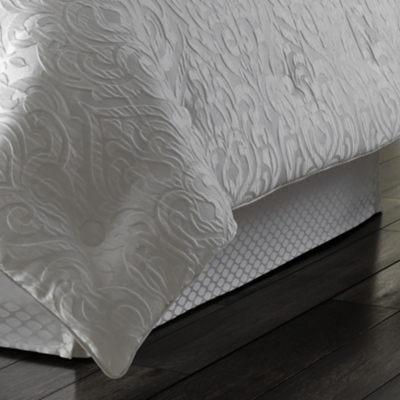 J.Queen New York Astoria White 4 Piece Piece Comforter Set, White, rollover