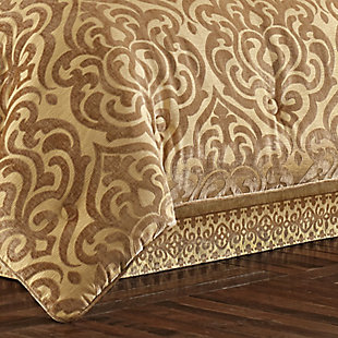 J.Queen New York Sicily Gold California King 4 Piece Comforter Set, Gold, rollover
