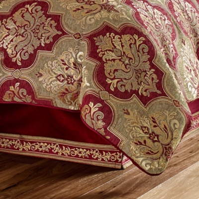 J.Queen New York Maribella 4 Piece Piece Comforter Set, Crimson, rollover
