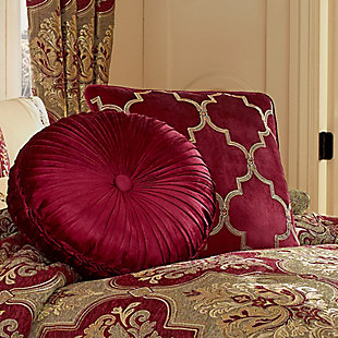 J.Queen New York Maribella Tufted Rounddecorative Throw Pillow, , rollover