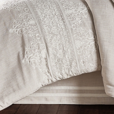 J.Queen New York Lauralynn 4 Piece Piece Comforter Set, Beige, rollover