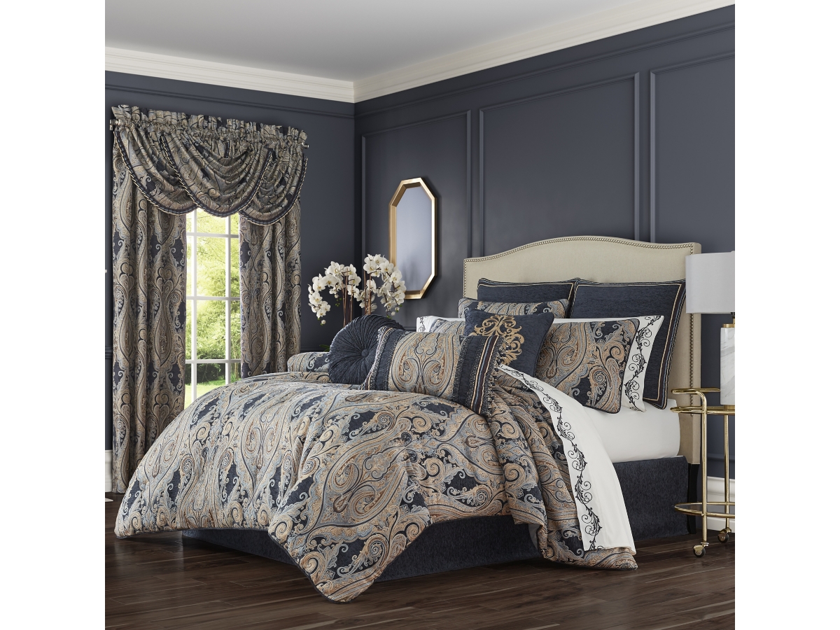 J. Queen New York Luciana 4-Piece California King Comforter Set | Ashley, image size:1200x900