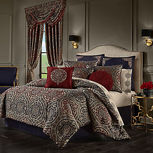 J.Queen New York Taormina King 4 Piece Comforter Set, Red, large
