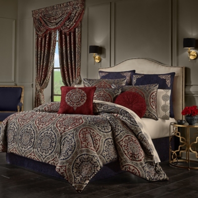 J.Queen New York Taormina Queen 4 Piece Comforter Set, Red, large