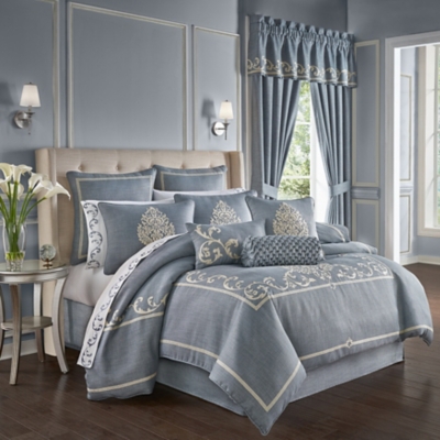 J. Queen New York Garden View Comforter Set, Queen, Spa